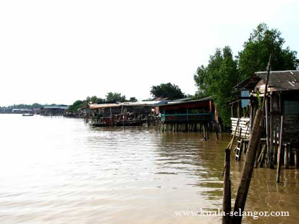 The View Of Fishing Village at Kuala Selangor