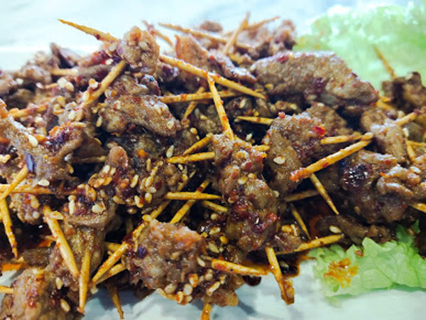 Mee Hiris China Muslim Kuala Selangor -toothpick mutton